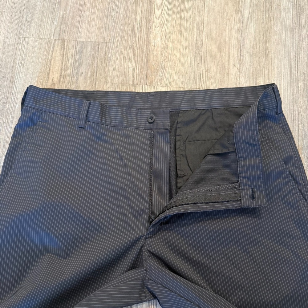 Nike Mens 36/34 Dri Fit Golf Pants Pinstripe Black - Picture 2 of 11